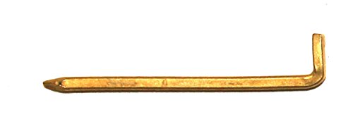 50 Stahlhaken Konsolhaken vermessingt 2,2 x 30 mm
