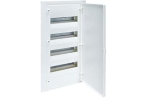 HAGER Caja empotrable golf serie VF, 4 filas, 48M, con puerta opaca blanca