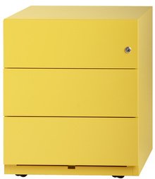 Preisvergleich Produktbild BISLEY Rollcontainer Note A4, 3 Schübe à 150 mm, gelb