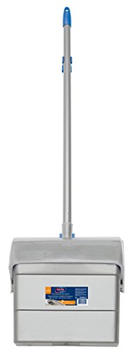 Spontex Set Recogedor y Escoba con Sistema Abre-Cierre Automático, Azul