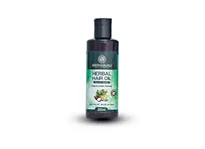 Krithanjali Herbal Hair Oil for Hair Growth, Hair fall & Dandruff Control | Prepared in Urukku Velichenna (200ml)