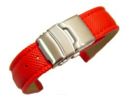 VK von Buran01.com Uhrenarmband Synthetikband rot/red Bandansto 20mm Watch Strap VK von Buran01.com Uhrenarmband Synthetikband rot/red Bandansto 20mm Watch Strap