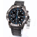 Seiko – snde01p1 – Armbanduhr – Quarz Chronograph – Zifferblatt schwarz Armband Stahl vergoldet schwarz