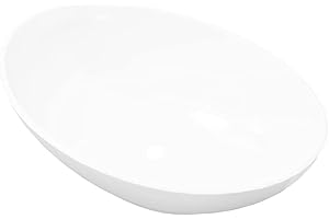 vidaXL Lavello Bianco in Ceramica Lusso Ovale Sanitari Bagno Lavandino Lavabo