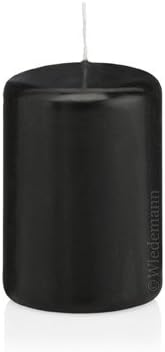 Pillar Candles Black 60 x 50 mm, 24 candles, unscented dipped candels