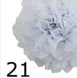 dooxoo 12 gemischt weiß grau gelb Party Tissue-Papier Blume Pom Poms Hochzeit Geburtstag Kinderzimmer Baby-Raum Dekoration Favor M Yellow Grey White 6″ - 4