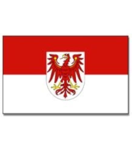 Brandenburg Stock-Flagge 30x45 Cm – Schwarz-Rot-Gold, Polyester, Für Wandmontage & Veranstaltungen