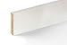 Produktbild KGM Holzleiste weiß 78mm | Modern Holzleisten Kiefer weiss lackiert massives Echtholz 3x weiß lackiert | Hochwertige Kiefer Echtholz Fussleisten weiss lackiert | 16x78x2400mm