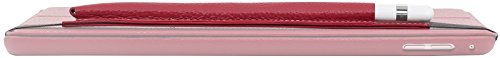 StilGut Pencil-Halter für Apple 9,7″ iPad Pro und iPad Pro 10.5″ aus echtem Leder. Stift-Halterung zur sicheren Aufbewahrung des Apple Pens, Rot - 5