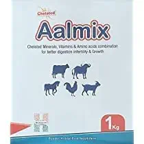 Aalmix - Chelated Mineral Mixture for Cow, Buffalo, Sheep, Goat, Horse and Poultry (1 KG)