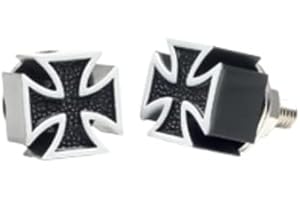 AMAS The Best COPPIA BULLONI PER PORTA TARGA CROCE MALTA mm 6 MOTO SCOOTER (nera)