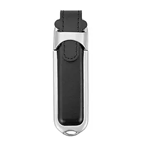 BIGLIST Metal and PU Leather USB 2.0 Flash Memory Drive Stick Pen Thumb U Disk for Data Storages 16GB Black