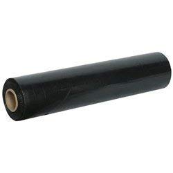 400 mm x 250 m Pallet Stretch Shrink Wrap - Black pallet wrap shrink wrap cling stretch film (Pack of 6)