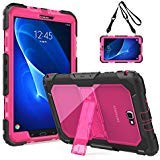TiMOVO Samsung Galaxy Tab A 10.1 Funda - Shockproof Híbrido Resistente Smart Cover Case para Samsung Galaxy Tab A 10.1 Pulgada, Negro y Magenta