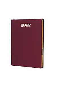 Erminio Palamino Edition 2022 Elegant & Sleek Executive Thermal Cover Diary | Edition 2022 Year Planner | Stylish Design | Organiser/Executive Diaries/Planner/Notebook | Bright Red