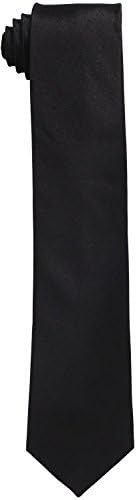 Black 100% Silk Tie Mens Modern Wedding Collection 7 CM Wide with Gift Box