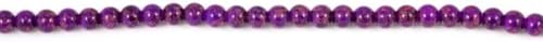 Blue Moon Beads 14-inches Strand 6m Glass Round, Purple