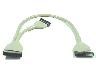 Preisvergleich Produktbild FCF1275 - SmartCooler© Rundkabel mit Schutzkappe für 3,5 Zoll Diskettenlaufwerke, Anschlüsse für zwei Laufwerke, Länge 75cm, 3x 34 Pol. Pfostenstecker. Kann die Luftzirkulation im PC-Gehäuse verbessern.