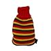 The Natural Wheatbag Microwaveable Hot Knit Bottles (Red with Yellow & Grey Stripes)