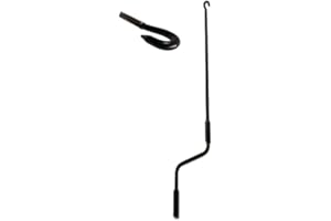 TENDAGGIMANIA Manivelle de Store banne avec Crochet Couleur Noir - MESURE 200 CM- Manivelle pour Store Roulant et Auvents en Fer Laqué