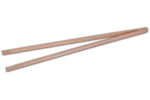 5x HOFMEISTER® Abfall Müll Zange, Riesen Grillzange, geleimt und beidseitig geklammert aus Buchenholz, unbehandelt, L800xB105xH23 mm, 29101