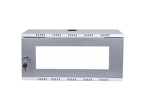 Buysasta CCTV/DVR/NVR Cabinet Box/DVR Rack Wall Mount with Lock/Network Rack (DVR Rack 2U) - Gray - 1 PCS
