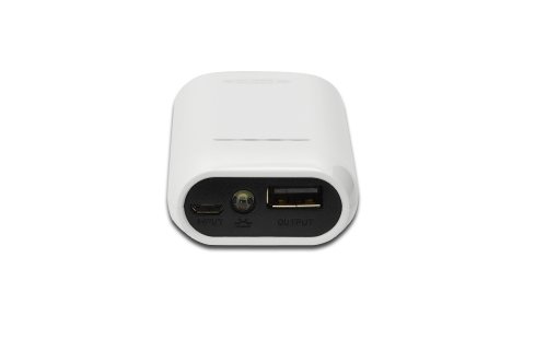 ednet 31881 Power Bank mit LED-Taschenlampe, Kapazität: 4.400 mAh, 1x USB Port (1A) + Micro USB, kompakte Größe, weiß - 2