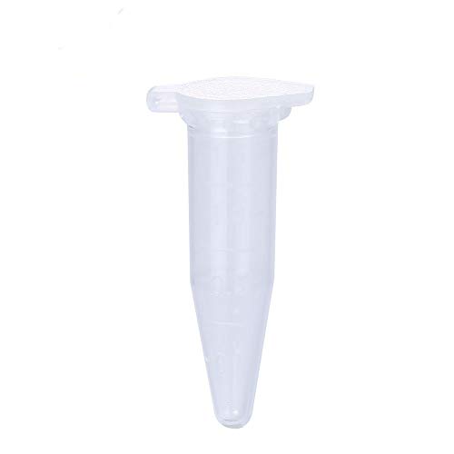Siumir 1.5 ML Plastique Tube À Essai Centrifuge Flacon Tube D'échantillons Conteneurs D'échantillons avec Snap Cap 100 pcs