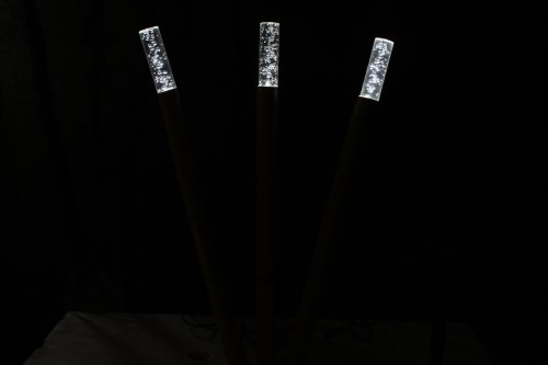Solarlampe 3er Set Bambus Solarleuchte ca. 50cm „SL4015“ Gartenlampe Lampe Leuchte Garten Fackel - 4