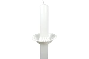 MaMeMi Antigotas de plástico para velas de 3 a 4 cm de diámetro, elegante protección antigoteo para velas de comunión, bautizos y bodas, práctico y decorativo de calidad de marca