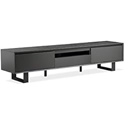 Meuble TV Gris Anthracite en Bois, céramique et Pieds métal - Design Contemporain - Nouvelle Collection Inédite - CERAMIK