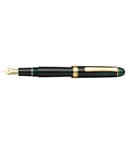 PLATINUM #3776 CENTURY 万年筆　M 14k PLATINUM Stylo plume Japonais #3776 Century Rhodium Black Diamond