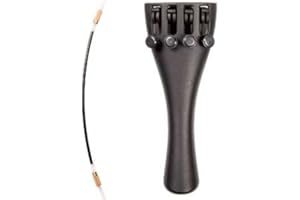 Wittner, Cordiera Violino, 4/4 Palissandro, Made in Germany, Viti nere, Plastica Hi-Tech con 4 tiracantini, Extra robusta, Ultra leggera