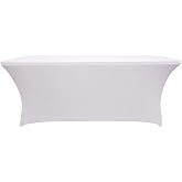 EBETA Table Cover, Spandex Lycra Elastic Table Cover Cloth 6 Feet Rectangular Suitable for Banquet Table Double Easel Table 1