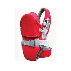 NBC Baby Carrier Bag in 3-in-1 Ergonomic Adjustable Sling Kangaroo Design with Carrying Basket for Front & Back Use for Infant Child and Mother Travel - 5 to 38 Months (Red)