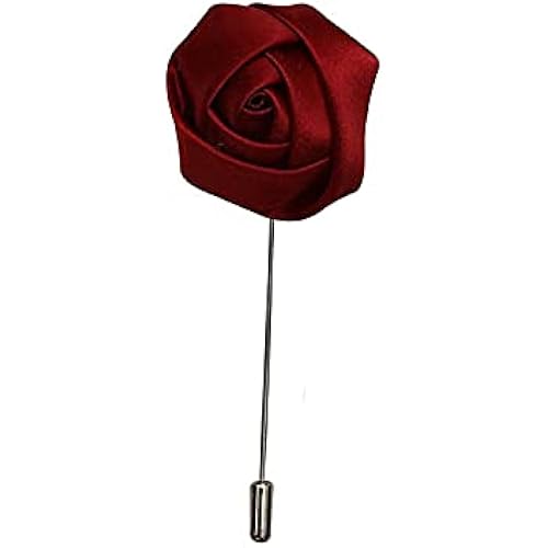 Floral Stick Brooch Lapel Pin Boutonniere for Men Women for Office Corporate Party Suit Blazer