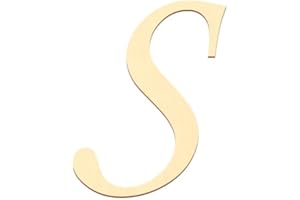 BÜTIC GMBH Lettres en contreplaqué - MT25-40 - En peuplier 3 mm , Verre, großes S, 30 cm