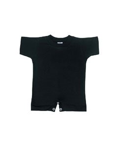 Rabbit Skins Infant 5.5 oz. Jersey T-Shirt Romper, Black, 18MOS