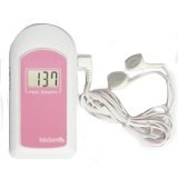 Contec Medical - Baby Sound B, vorgeburtliches, handgehaltenes Ultraschallgerät, CE FDA Zulassung, 2 MHz Sonde, LCD Anzeige, Kopfhörer- und Audio-Anschluss, weiß und rosafarben.