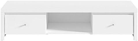 KARERT TV Unit Cabinet TV Stand 2 - drawer (White)