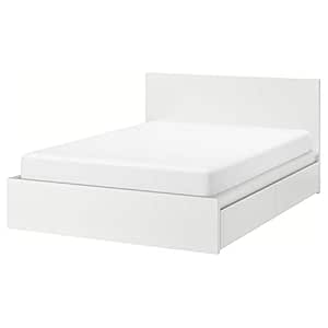 Ikea Malm Bed Frame High W 2 Storage Boxes White 160x200 Cm 63x78 3 4 Amazon In Home Kitchen