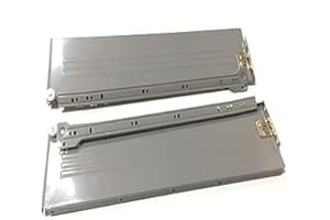 ALFREDO CALANDRELLI Guida per cassettiera, Guide per cassetti, coppia di Guide scorrevoli Guida Binari cassetti, in metallo verniciato argento H 12 cm misura 50 cm, venduto a coppia.