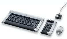 Logitech DiNovo Cordless Desktop for Laptops, Keyboard &amp; Mouse inc Portable MediaPad - Black &amp; Silver Finish