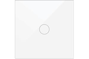 M LEDME WESA - Interruptor Táctil Blanco WiFi No Requiere Conmutados o Cruzamientos, Inteligente para Pared compatible con Alexa, Google Home y Smart Life, iOS y Android, Programable.