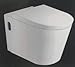Produktbild Art-of-Baan® - Design Wand WC Hänge WC Toilette & Soft-Close Sitz, Tiefspüler, keramik pflegeleicht weiß Hochglanz (GF10)