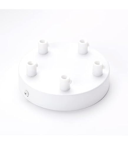Rosace De Plafond En Bois D'hévéa 30 Cm - 3 Trous - Cache-fil Pour Lustre Et Suspensions - 5