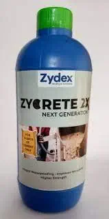 Zycrete 2X - Concrete Admixture, LW, LW+ (5kg) Dosage 100 ml per bag of cement