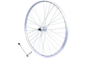 ROVVA - Roue Arrière VTT 24 Pouces De Fabrication Française (Etrto : 540X37) - 36 Rayons - 6 Vitesses - Serrage par Blocage Rapide - Argenté