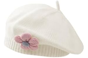 NLAND Berretto Francese per Bambina Cappello Ragazze per l'autunno e l'inverno Berretto Basco per Lavorato a Maglia Bambina