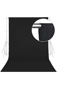 Prolite Premium Black Background Cloth 8Ft X 10 Ft for Home & Studio Backdrop Photo, Video Shoots (Lycra Material)